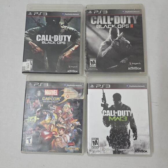 Lot Of 4 PS3 Games Marvel Vs Capcom, Call Of Duty CIB - Picture 1 of 3
